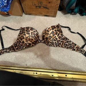Victoria's Secret Black and Leopard Bra